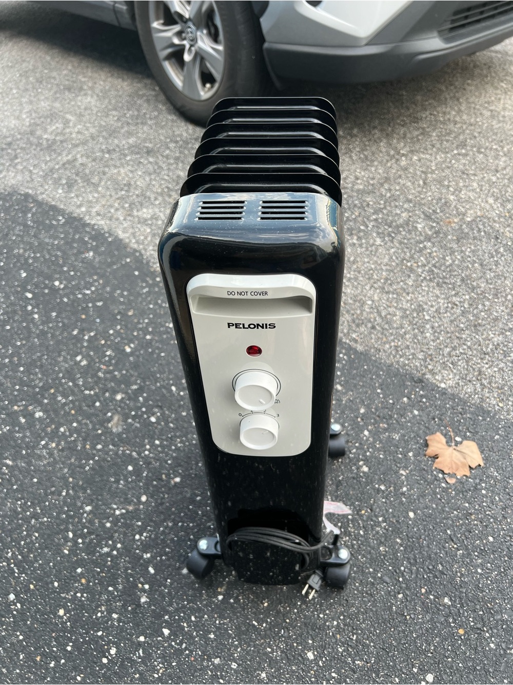 Black Portable Oil-Filled Radiator Heater - Compact Room Heater
